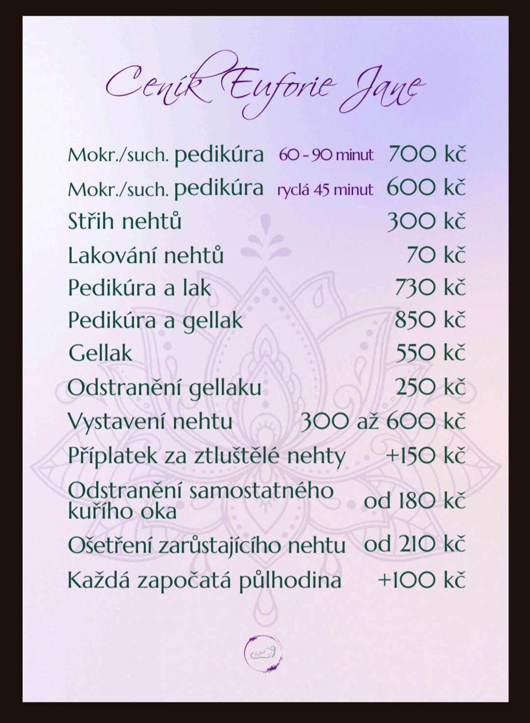Cenik pedikura Krnov